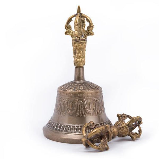 THE BUDDHIST SHOP Brass Bell & Dorjee bell